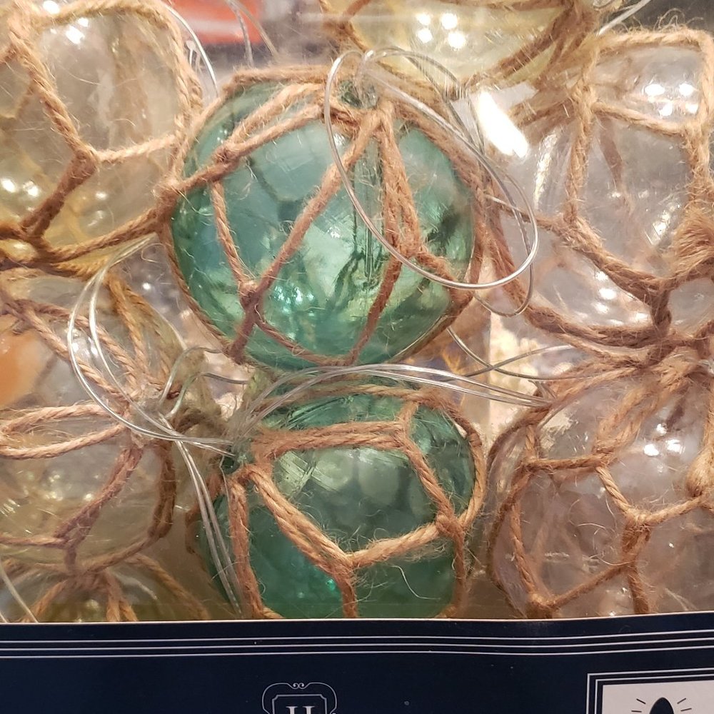 Coastal Nautical Jute Ball Wrapped Orbs Beach Home Decor